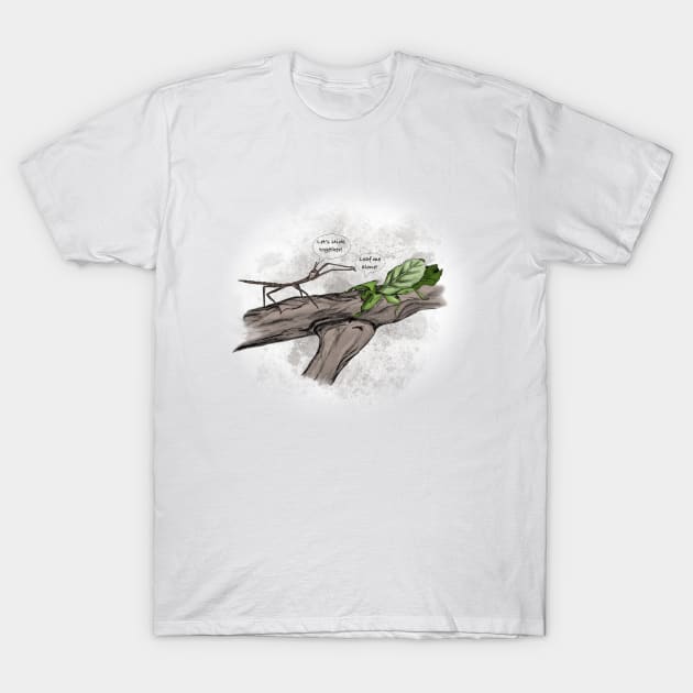 Stick insect pun T-Shirt by Jamesneul